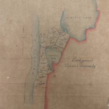 Map of North Island of Aotearoa New Zealand outlines the lands that surround the Kimihia and Hakanoa Lakes.